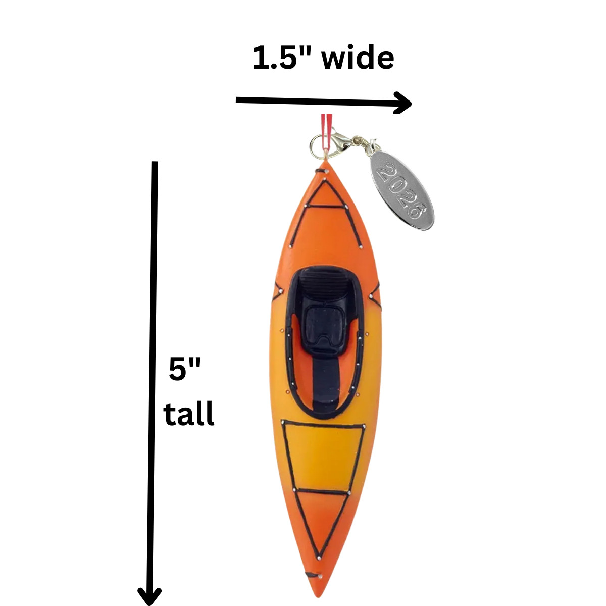 2026 Kayak Ornament, Kayak Christmas Ornament, Great Kayaker Gifts, Kayak Gifts