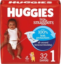 Huggies Size 1 Diapers, Little Snugglers Baby 1 1, White