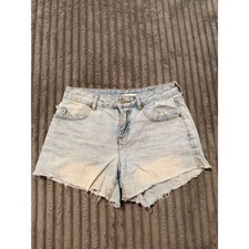Urban Outfitters BDG Light Wash Distressed High Waisted Denim Shorts Size 26