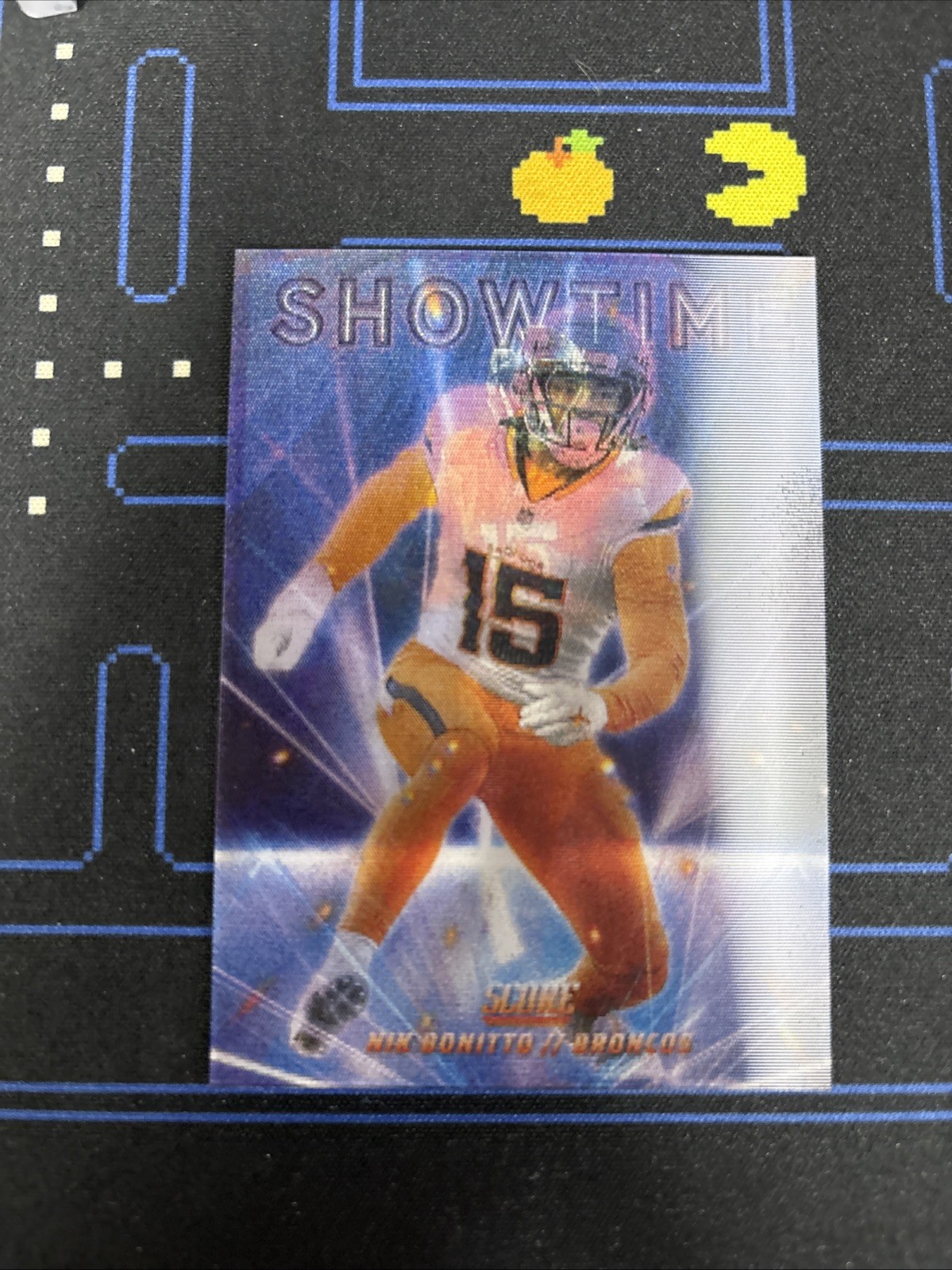 2025 Panini Score Football Nik Bonitto Showtime SSP Case Hit Broncos