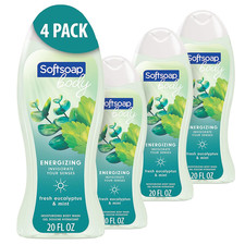 Softsoap Eucalyptus Mint Body Wash 20 Oz 4 Pack Moisturizing Clean