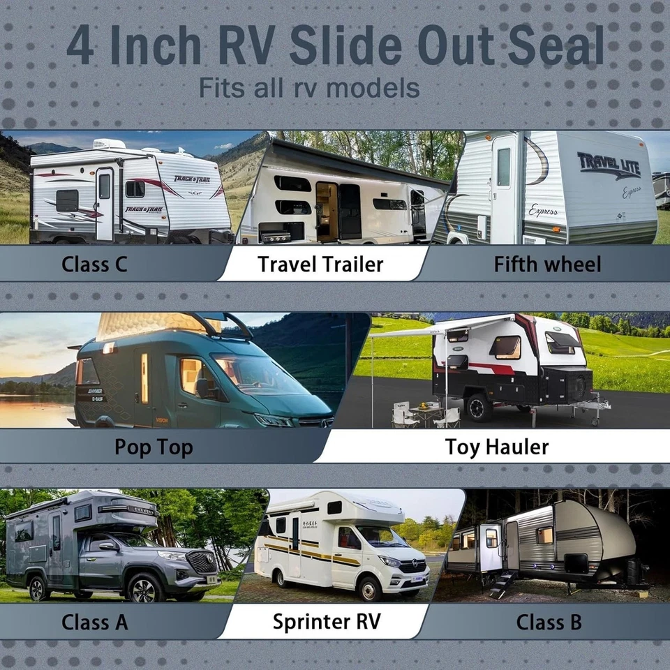 RV Slide Out Seal, 3 Inch RV Slide Out Weather Stripping Wiper Seals with - Image 4 of 4