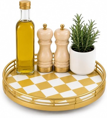 9 Inch Gold Lazy Susan Turntable Organizer Kitchen Counter Spice Rack Organizer