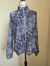 Athleta run with it full zip jacket womens L abstract lightweight