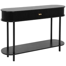 Fluted Console Table for Living Room, Behind Couch Sofa, Foyer, Anti-Tip Design