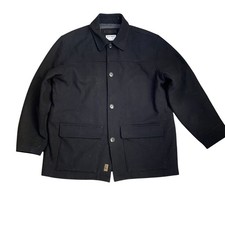 Old Navy Wool Blend Button Up Jacket Mens XL Black