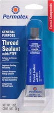 Permatex 80631 Thread Sealant with PTFE, 1 oz. , White