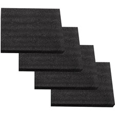 Customizable Polyethylene Foam Sheets Padding Black 15.7x11.8x1 Inch 4 PCS