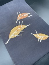 Kimono Konjaku Club Luxury Silk Obi Nagoya Shiose Leaf Casual Used Japan