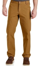 CARHARTT MEN'S UTILITY WORK BROWN PANT RELAXED FIT 34x30 RUGGED FLEX 103279-211