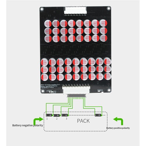 12S-16S 5A Balancer Li-Ion LiFePO 4 Lto Akku Active Equalizer Balancer Board HAU - Bild 4 von 14