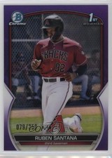 2023 Bowman Chrome Prospects Purple Refractor 79/250 Ruben Santana #BCP-42 1k9t
