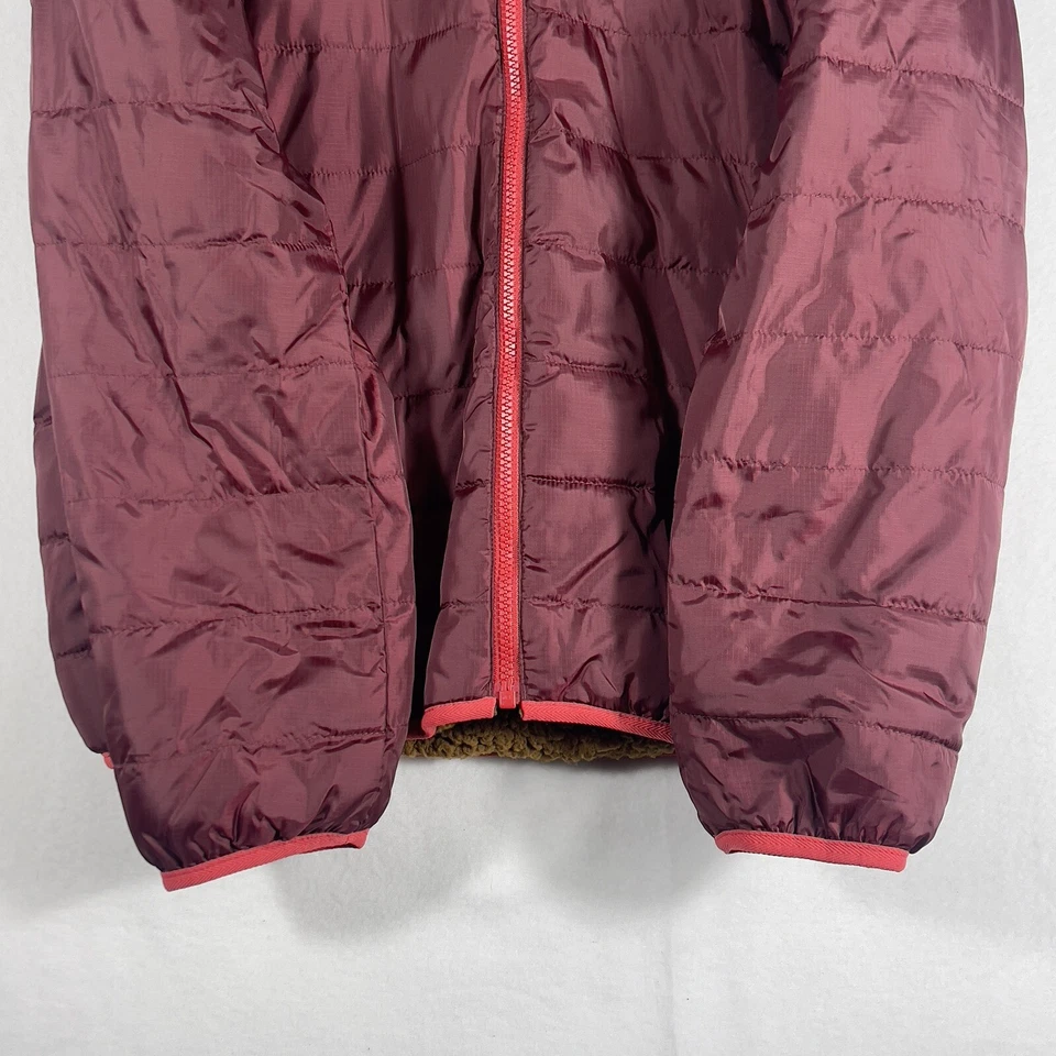 Chaqueta acolchada reversible J Crewcuts capucha borgoña adolescentes talla XL. Foto 3 de 4