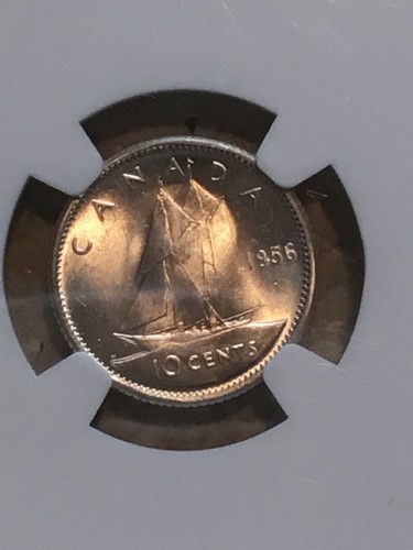 SET Canada QUEEN Elizabeth II 1956 1957 1958 Silver 10 Cent MS64 NGC LOT OF 3 - Picture 11 of 24