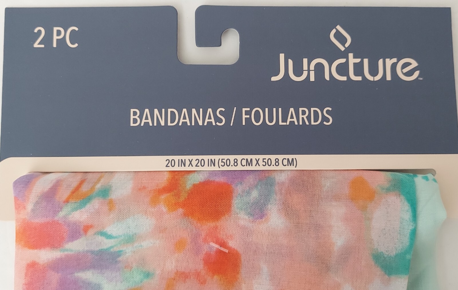 2 Piece Juncture Bandanas Different Style Set 20 in X 20 in NEW!