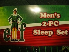 Elf Men's 2 Pc Sleep Set  Discover Your Inner ELF Med or Large New