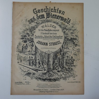 piano JOHANN STRAUSS geschichten aus dem wienerwald