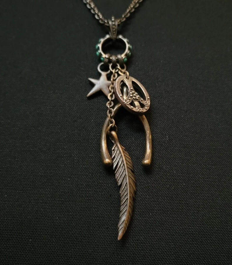 Collar colgante gota turquesa marca Lucky Foto 3 de 4