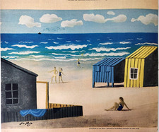 Honeymoon On The Shore Jean Hugo De Beers Jewelry Vintage 1951 Magazine Print Ad