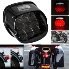 Motorcycle Smoked Lens Tail Rear LED Light Brake Lamp For Harley Softail Fatboy