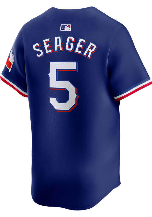 Texas Rangers Corey Seager Nike Blue Alternate 2024 Official MLB