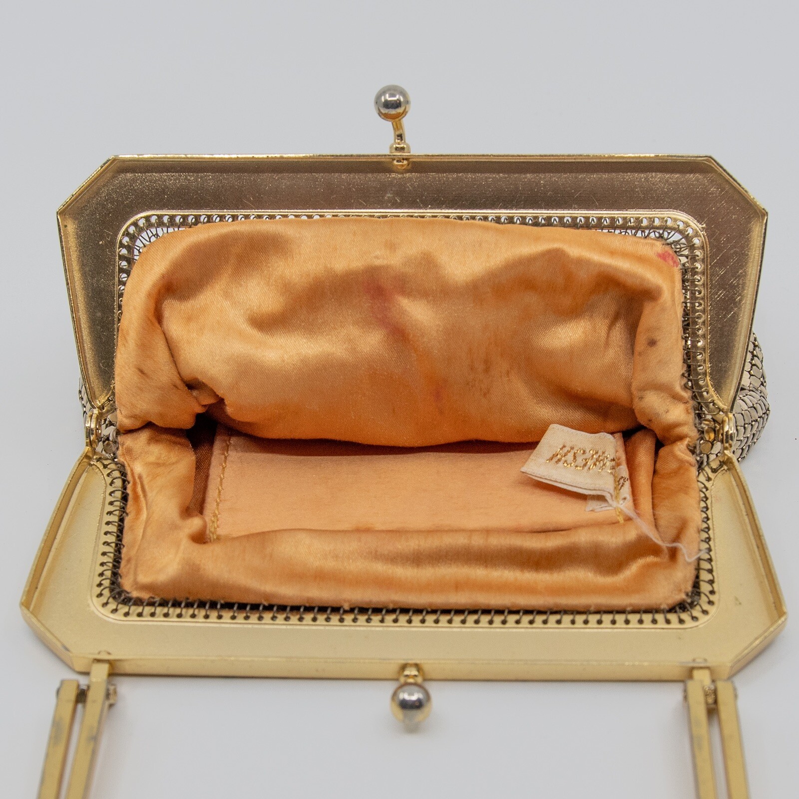 Vintage GLOMESH double solid metal strap gold han… - image 5