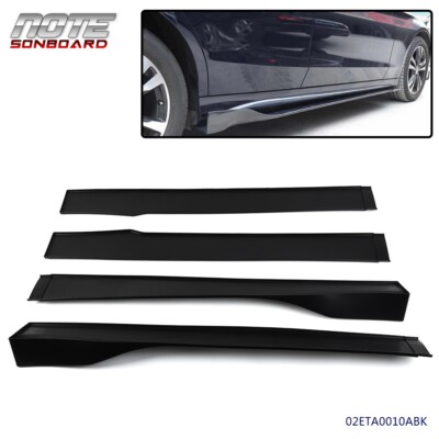 FIT FOR UNIVERSAL SIDE SKIRT EXTENSION ROCKER PANEL BODY KIT LIP SPLITTERS 4PCS