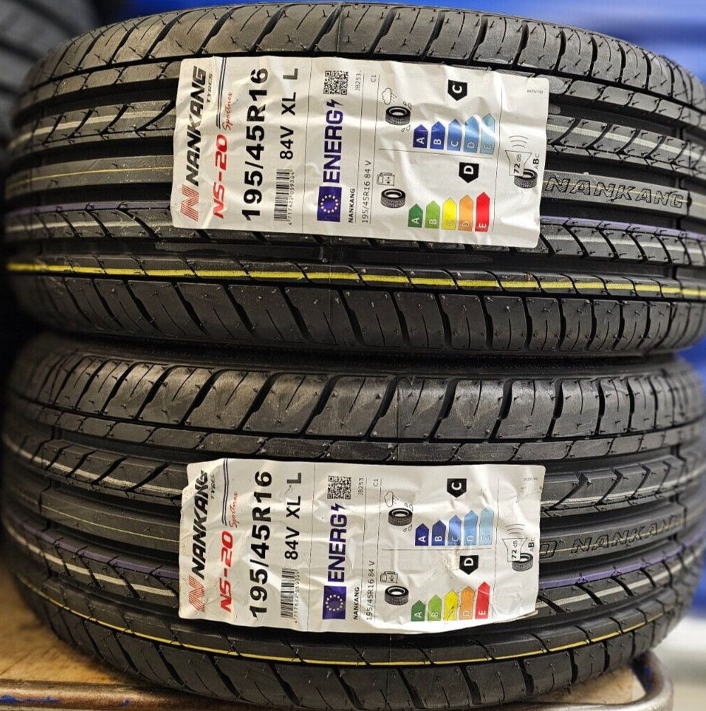 2X NEW NANKANG NS-20 SPORT 195/45 R16 XL 84V CAR TYRES 195 45 16
