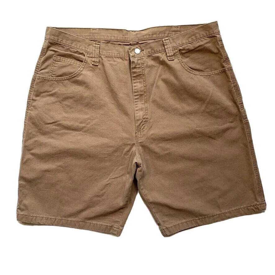 Vintage Wrangler Shorts Mens 42 Brown Canvas Carpenter Classic Outdoor