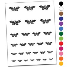 Geometric Moth Butterfly Temporary Tattoo Water Resistant Set