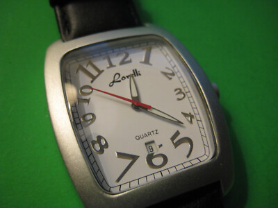 LORELLI  WHITE DIAL W/ LEATHER STRAP MEN'S WATCH