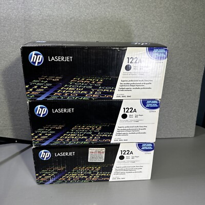 Lot Of 3 New In Box hp Laser Jet 122A Black Ink Cartridges Q3960A | eBay