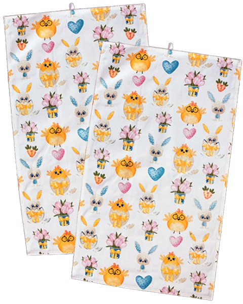 2Er Set GeschirrtüCher KüChentüCher 40 X 70 Cm Baumwolle Ostern-image