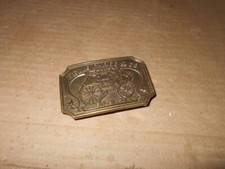 Vintage Wells Fargo Co. Stagecoach 1973 Solid Brass Belt Buckle