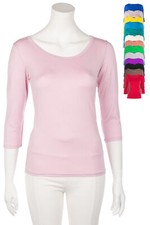 Muse Shirt für Damen mit 3/4 Arm und Rundhal...