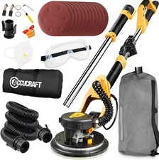 800W Powerful Electric Drywall Sander with Vacuum, 99% Dust Absorption Dust-free