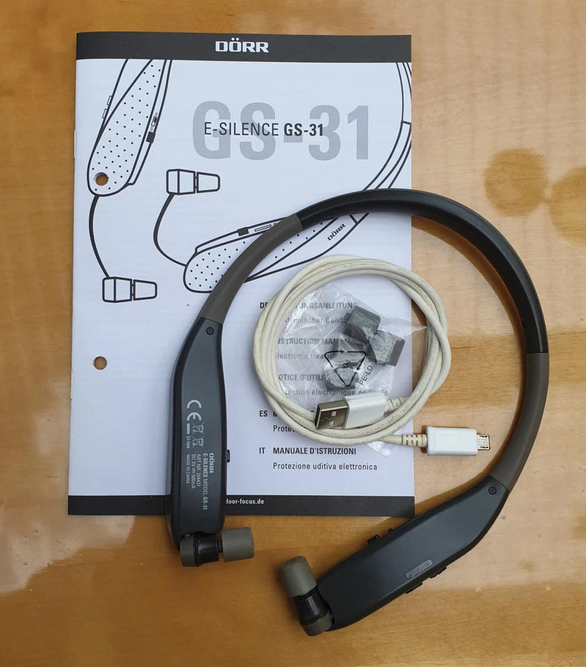 Dörr aktiver Gehörschutz E-Silence GS-31 über USB aufladbar