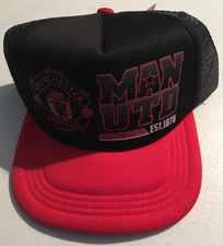 NWT Manchester United Snapback Hat Officially Licensed Manchester U Trucker Mesh