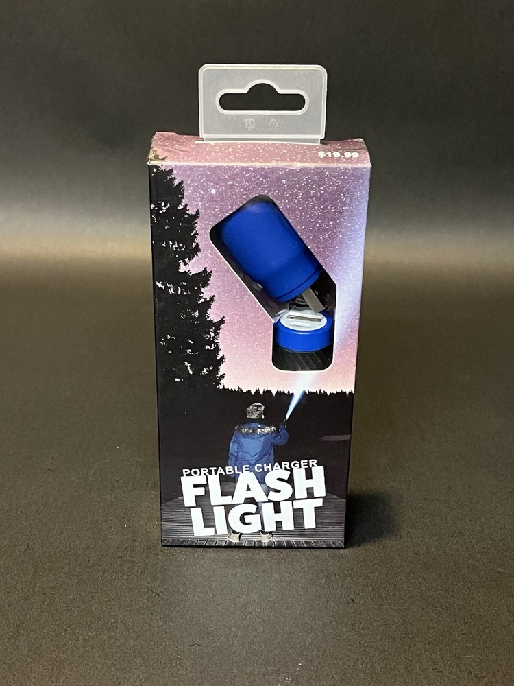 Solaray Portable Charger and Flashlight 2200mAh Blue