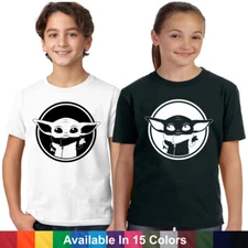 Baby Yoda Star Wars Mandalorian Disney Vacation T Shirt YOUTH Kids Boy Girls Tee