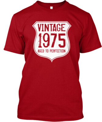 Vintage 1975 T-Shirt Made in the USA Size S to 5XL
