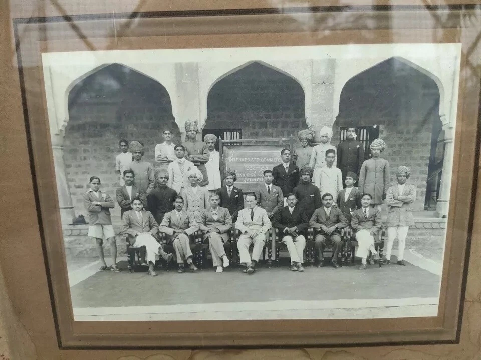 1932-33" Antique Indian Intermediate - Commerce Man Photograph Print Wall Framed - Image 4 of 4