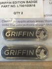 SET OF 2 GENUINE VAUXHALL GRIFFIN LIMITED EDITION WING BADGE EMBLEM  LT00100616