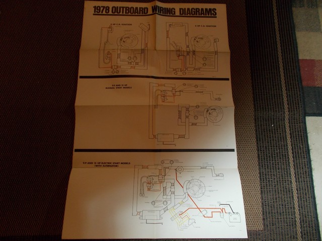 1978 JOHNSON OUTBOARD MOTOR WIRING DIAGRAM 4 6 9.9 15 HP | eBay