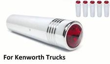 (Set/5) for Kenworth Red Toggle Switch Extension 2-1/4" Long, Chrome Metal