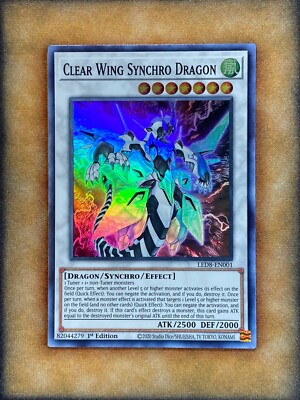 Yugioh Clear Wing Synchro Dragon LED8-EN001 Super Rare 1st Ed NM