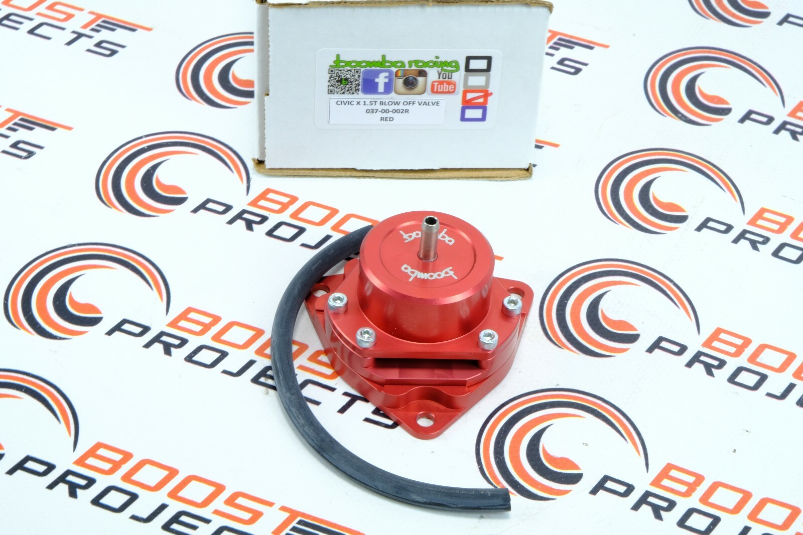 Boomba BoltOn Red Blow Off Valve BOV Fits 16 19 Honda Civic / Accord