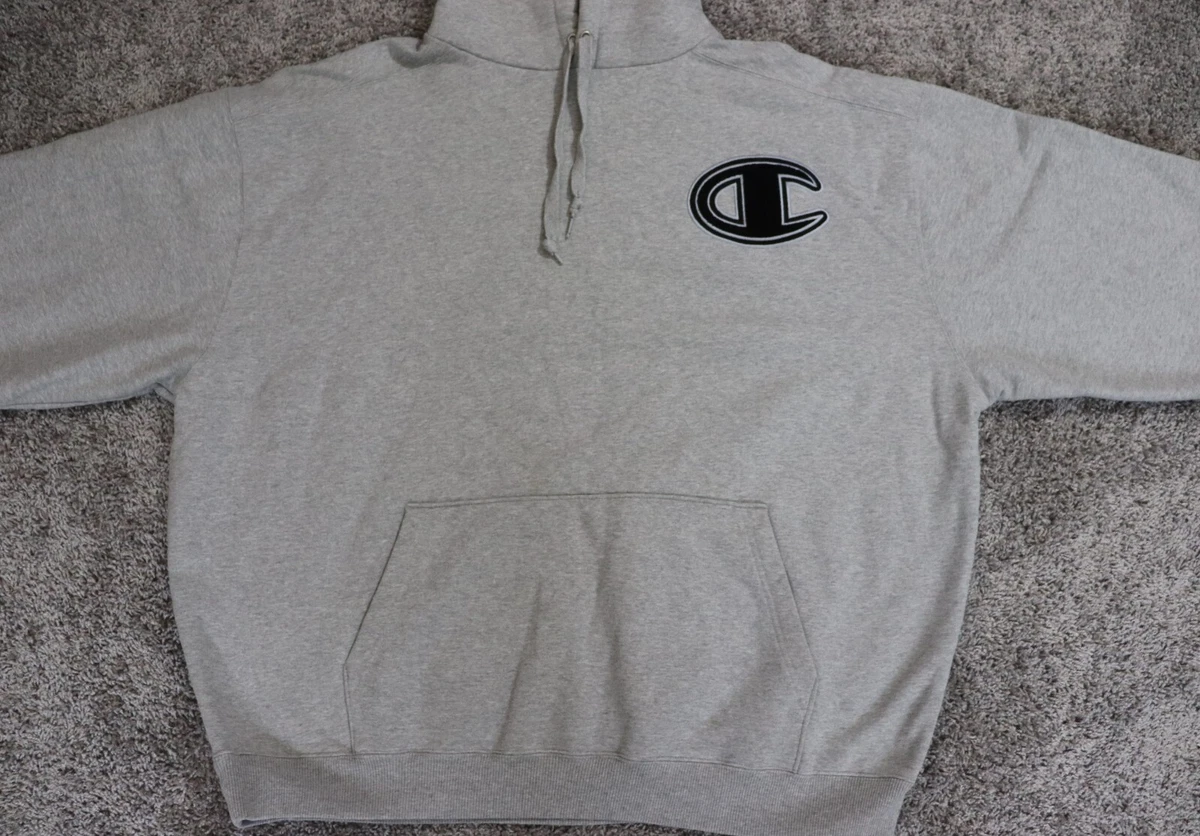 Champion Hoodie Mensu0026#039;s Super Fleece Cone Head Oversized Hood BIG C -  Gray - 3XL | eBay