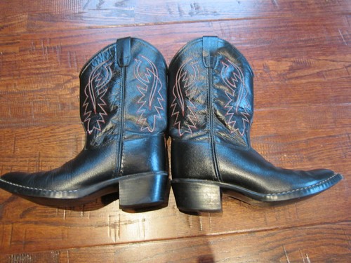 Boys Girls Leather Western Cowboy Boots 