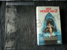 50 VHS Schutzhüllen Video Kassetten Folien zB.für Der Weiße Hai VHS CIC E400 .